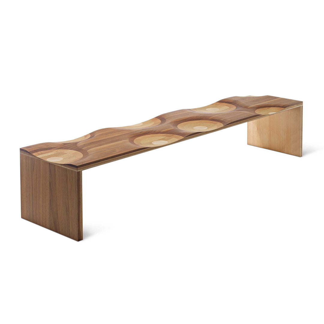 Wood Bench RIPPLES by Toyo Ito for Horm 01