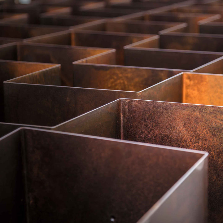 Corten Steel Bookcase SEGMENTO CORTEN 180 by C. Cangia and G. Mazzardi 13