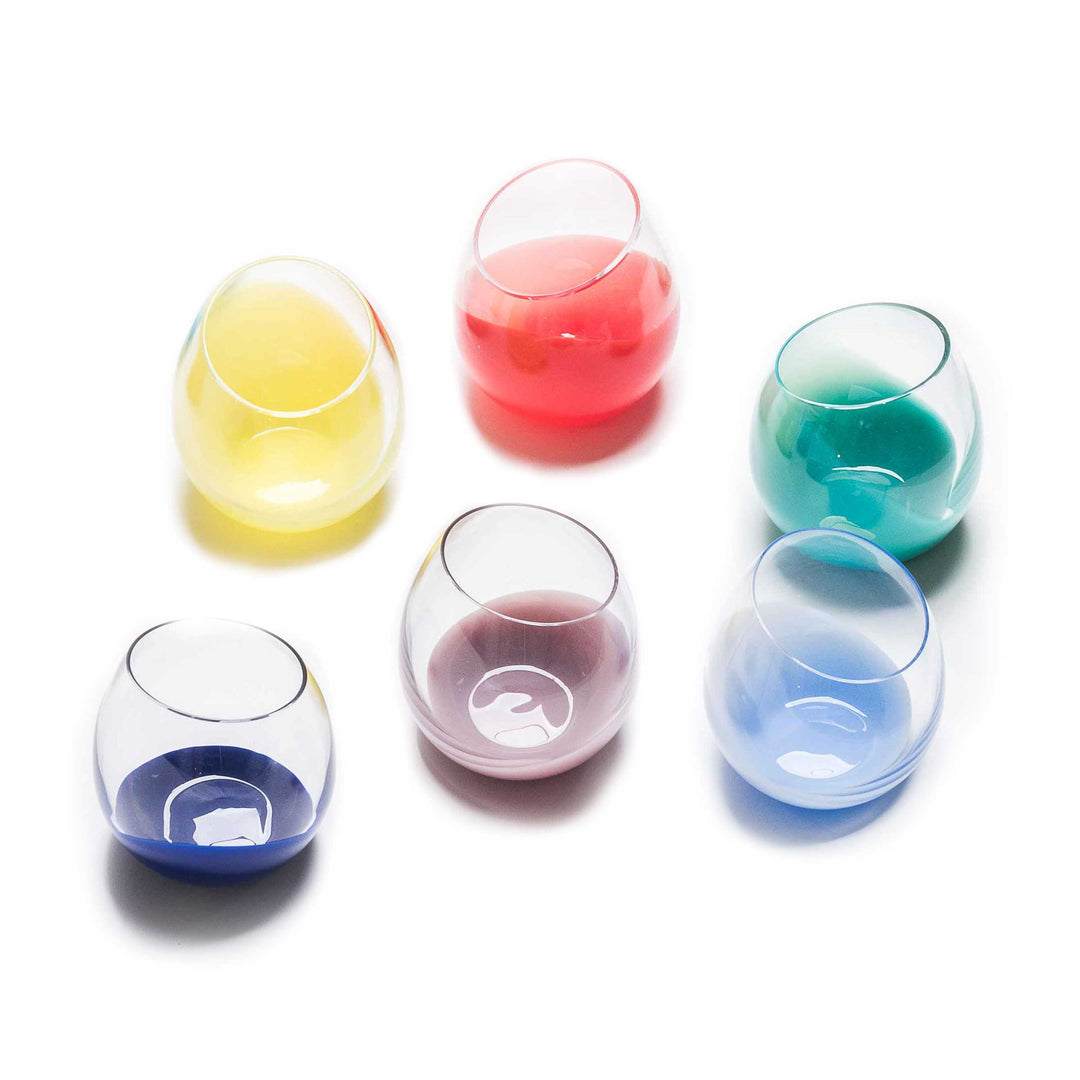 Murano Glass Water Glasses FILA Set of Six by Karim Rashid for Purho 01