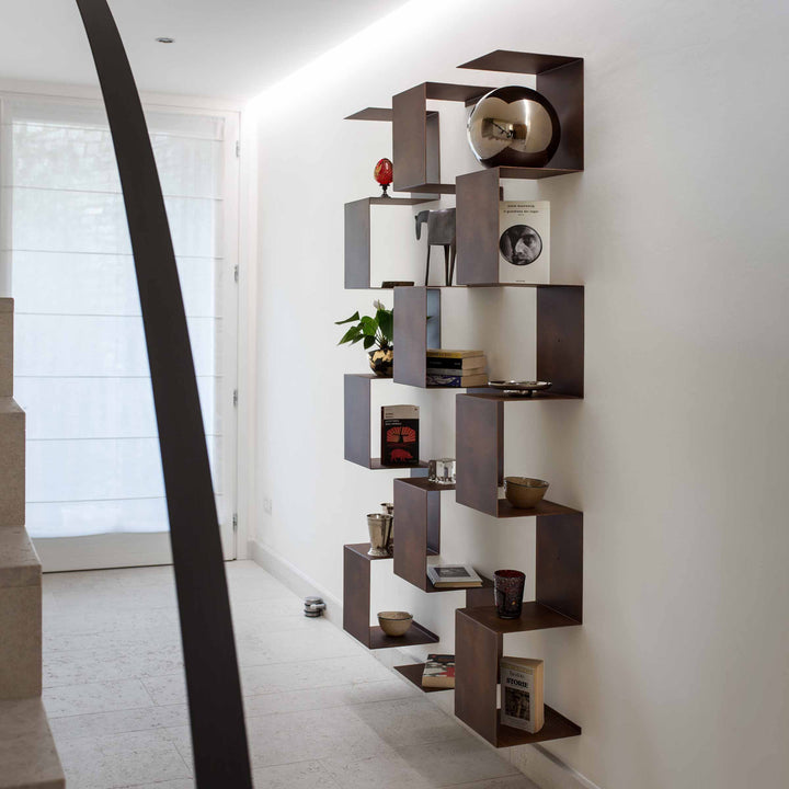 Corten Steel Bookcase SEGMENTO CORTEN 180 by C. Cangia and G. Mazzardi 11