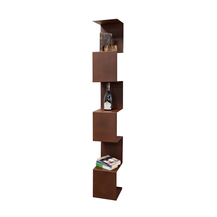 Corten Steel Bookcase SEGMENTO CORTEN 180 by C. Cangia and G. Mazzardi 02
