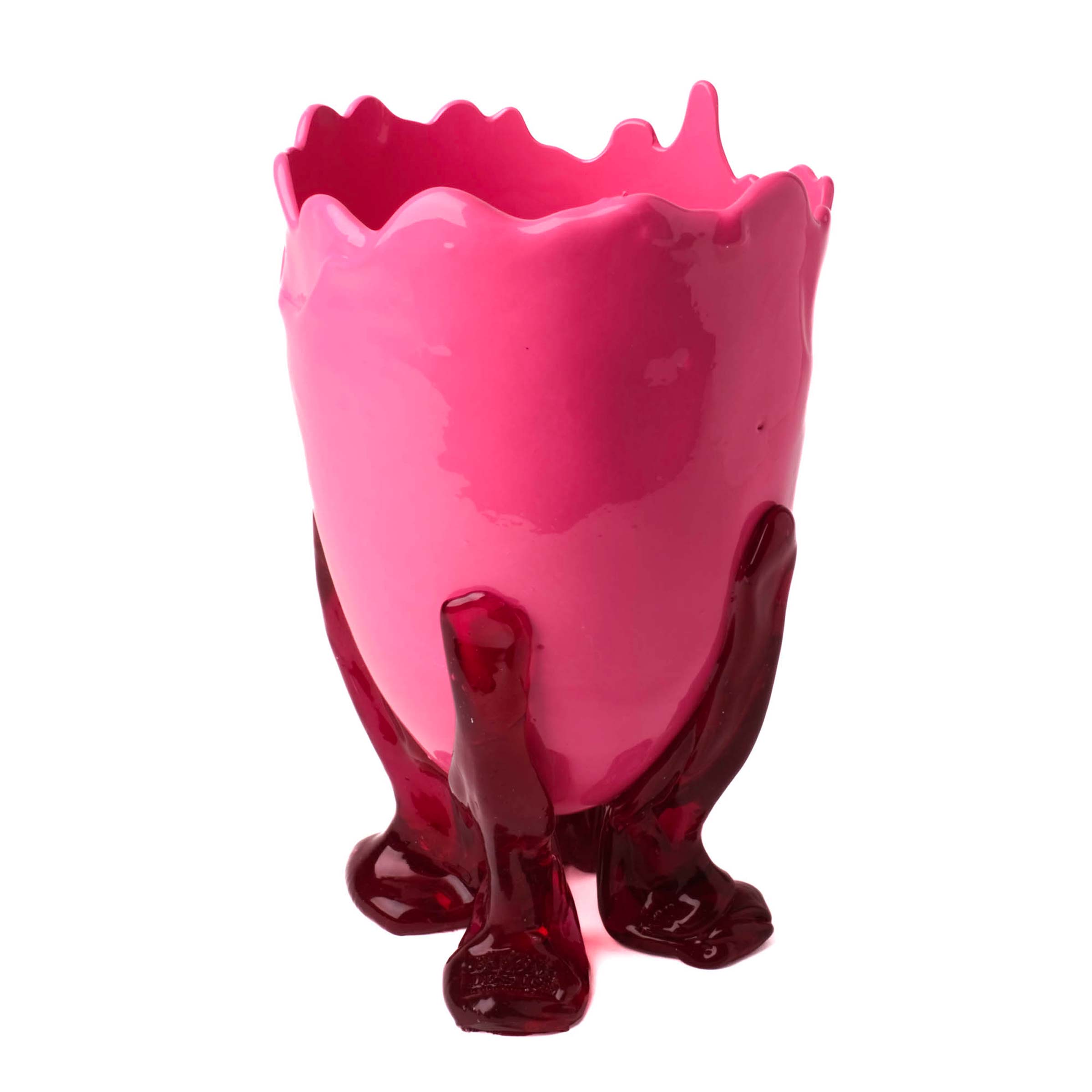 Resin Vase CLEAR M Fuchsia by Gaetano Pesce for Fish Design Design Italy