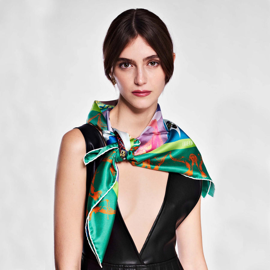 Silk Twill Foulard ARLECCHINA by Orequo 01