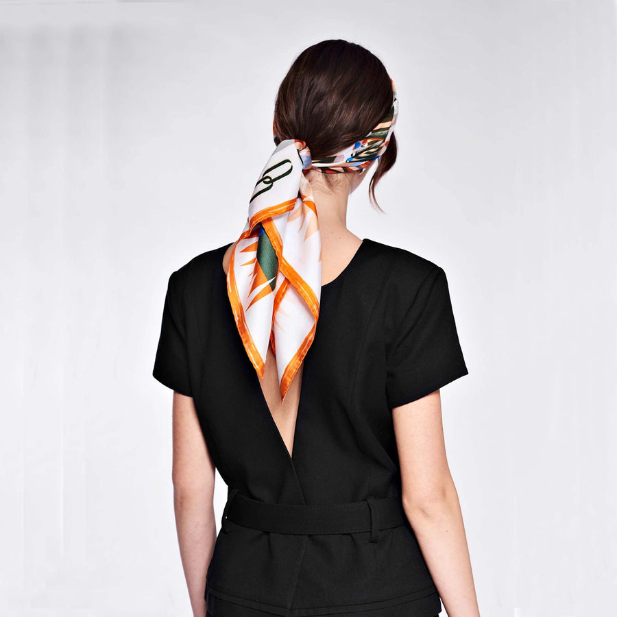 Silk Twill Foulard BARCELONA by Marco Brancato for Orequo 01