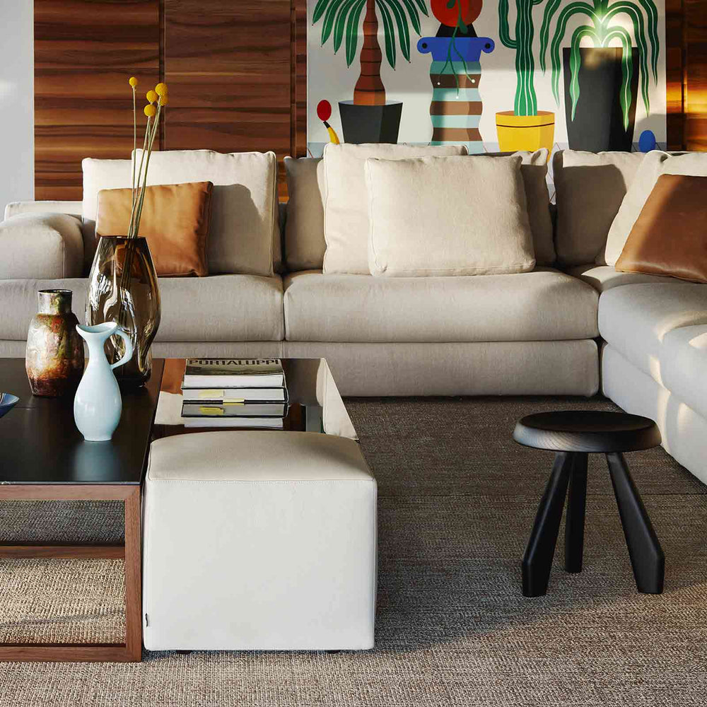 Wood Stool TABOURET MERIBEL, designed by Charlotte Perriand for Cassina 02