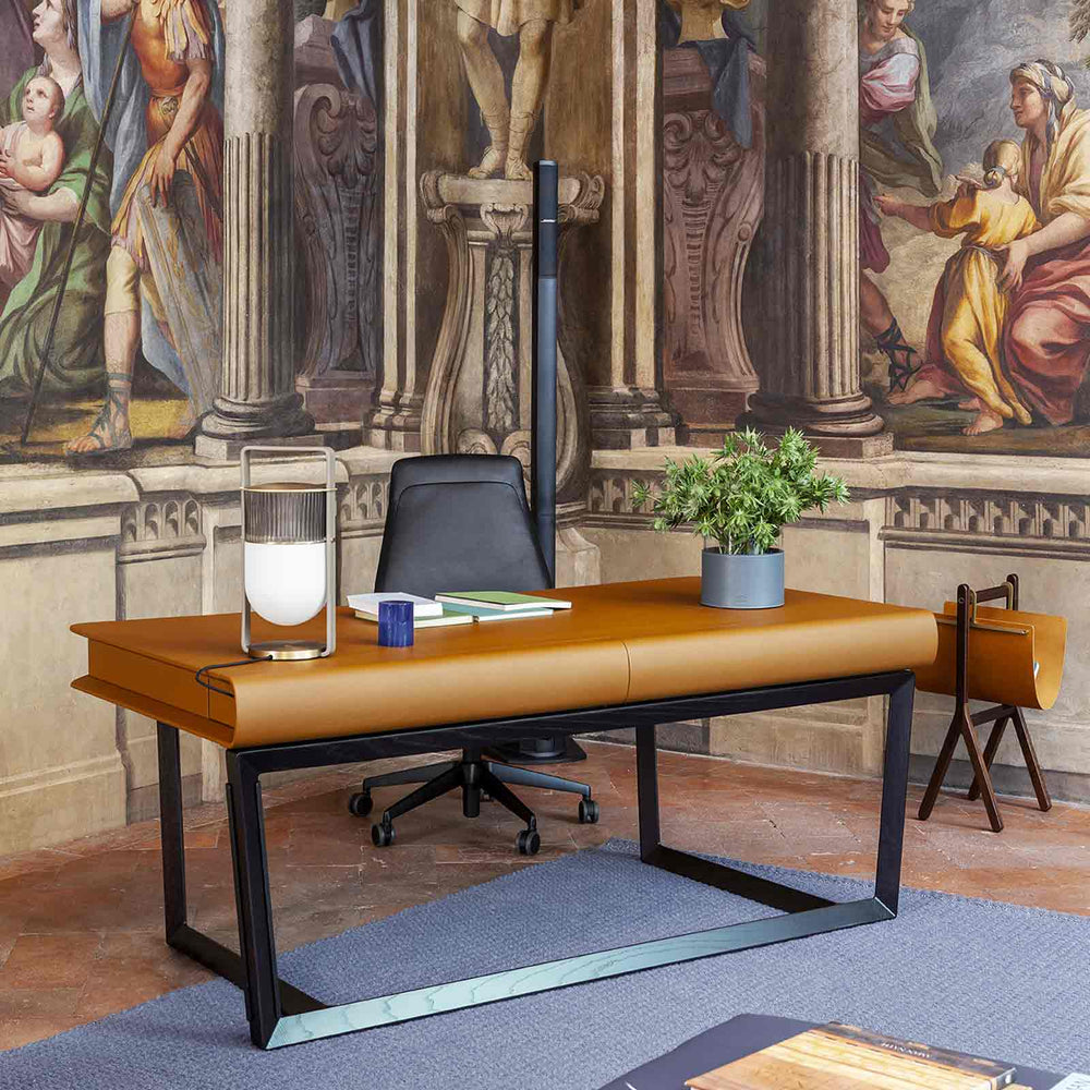 Leather Desk PEEK A BOOK desk by Roberto Lazzeroni 02