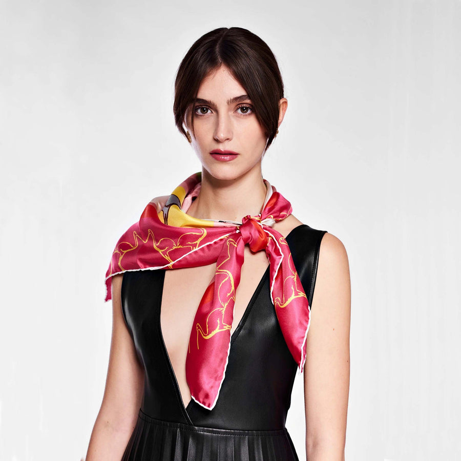 Silk Twill Foulard COLOMBINA by Orequo 01
