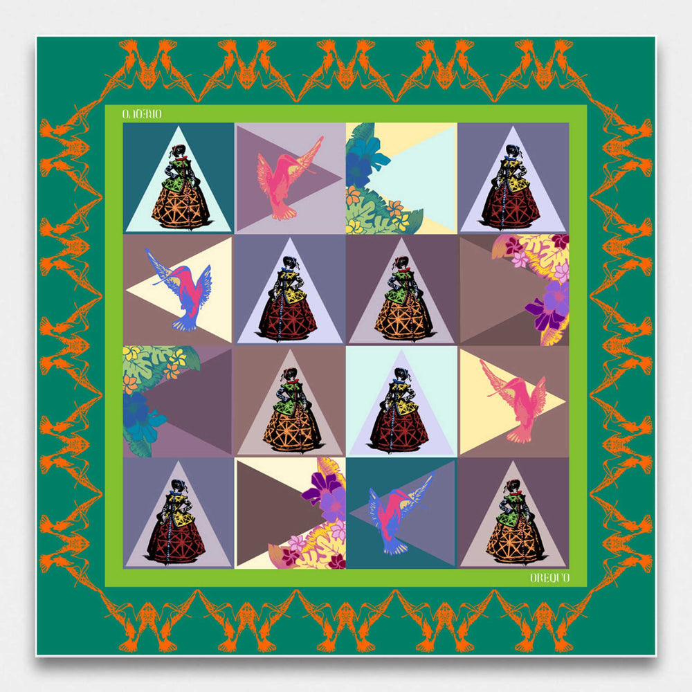 Silk Twill Foulard ARLECCHINA by Orequo 02