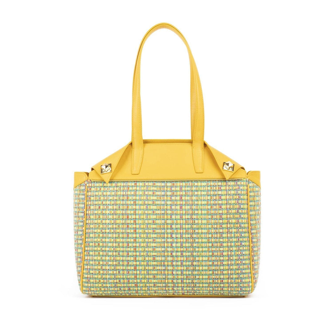 Work Bag NINA Yellow Vies Cotton by Vanessa Saroni 01