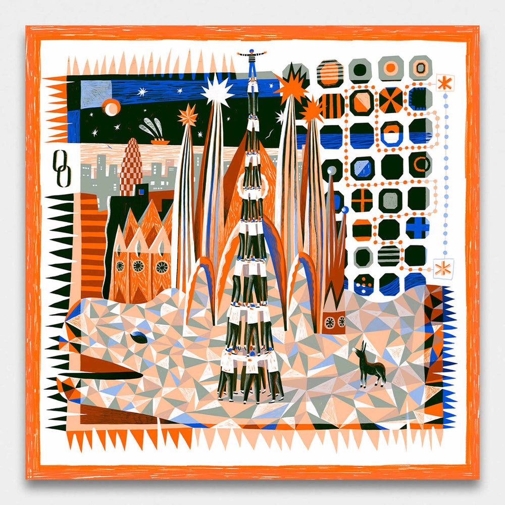 Silk Twill Foulard BARCELONA by Marco Brancato for Orequo 02