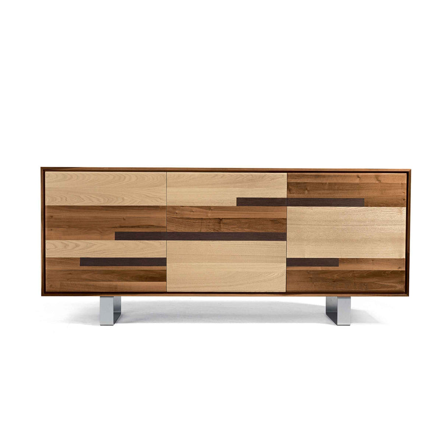 Walnut Wood Sideboard MATERIA Natura Doors 01