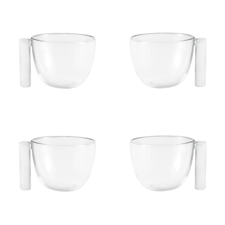 Blown Glass Cups THE WARM Transparent Set of Four by Neri & Hu for Paola C 01