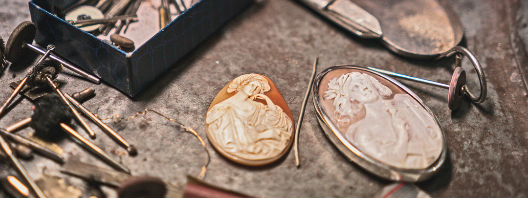 Cameos are handmade semiprecious stones that can be applied to a wide range of jewelry products