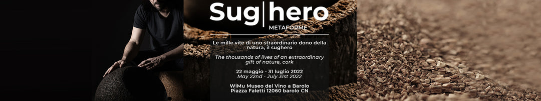 The exhibition "Sug_Hero" is being held at Castello Falletti in Barolo and showcases the life cycle of cork