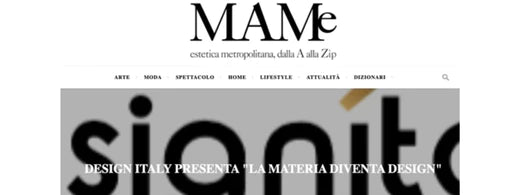 MAMe METROPOLITE AESTHETICS FROM A TO ZIP ON DESIGN ITALY