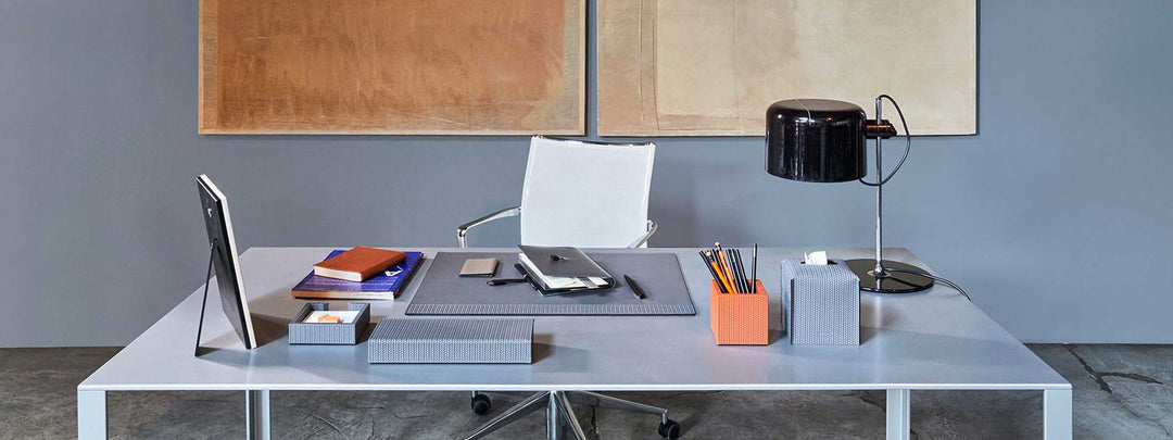 Elegant leather office accessories by Pinetti