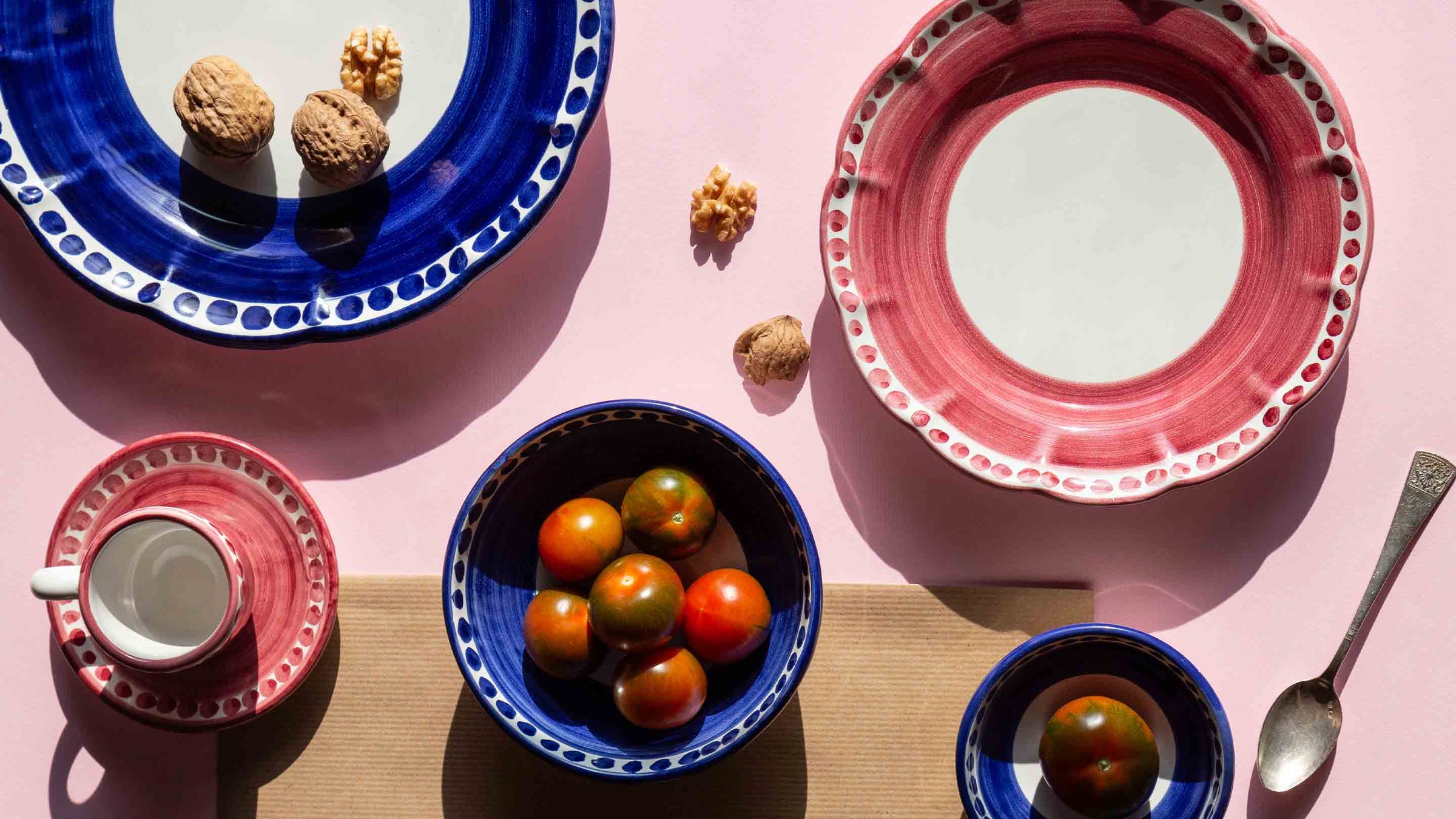 Handcrafted Ceramic Table Set Made in Italy