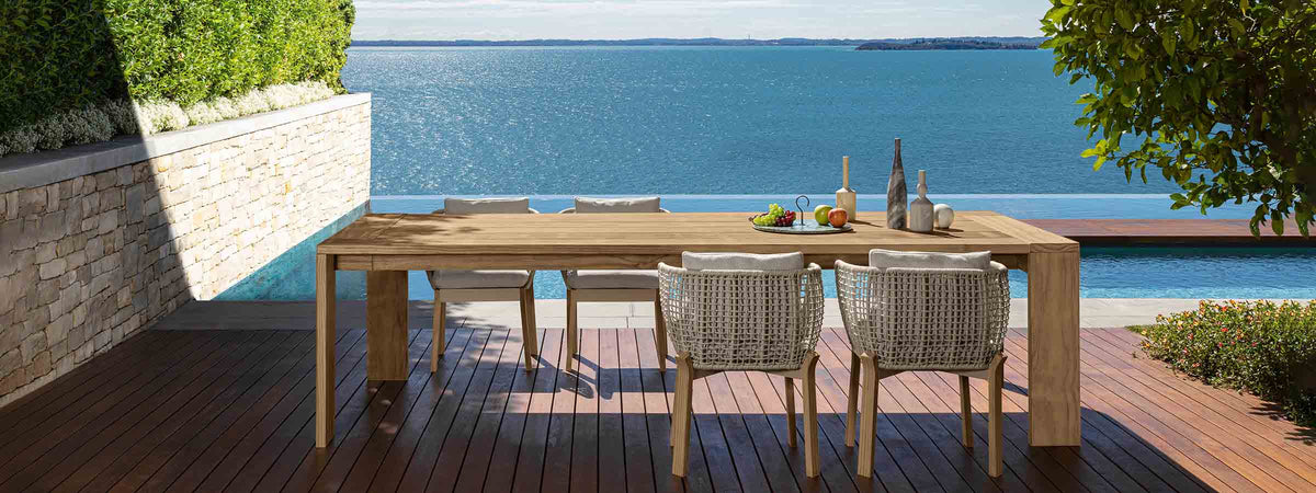 Luxuriöse Outdoor-Esstische | Hergestellt in Italien