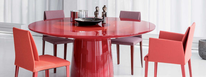 NVL Table. Round and oval design table designed by Jean Nouvel.