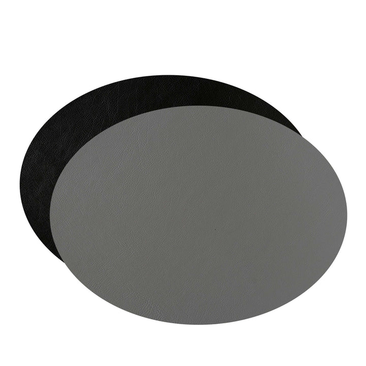 Individual ovalado de cuero y anillos para servilletas BOTTEGA por Ekaterina Borovkova para ADJ STYLE