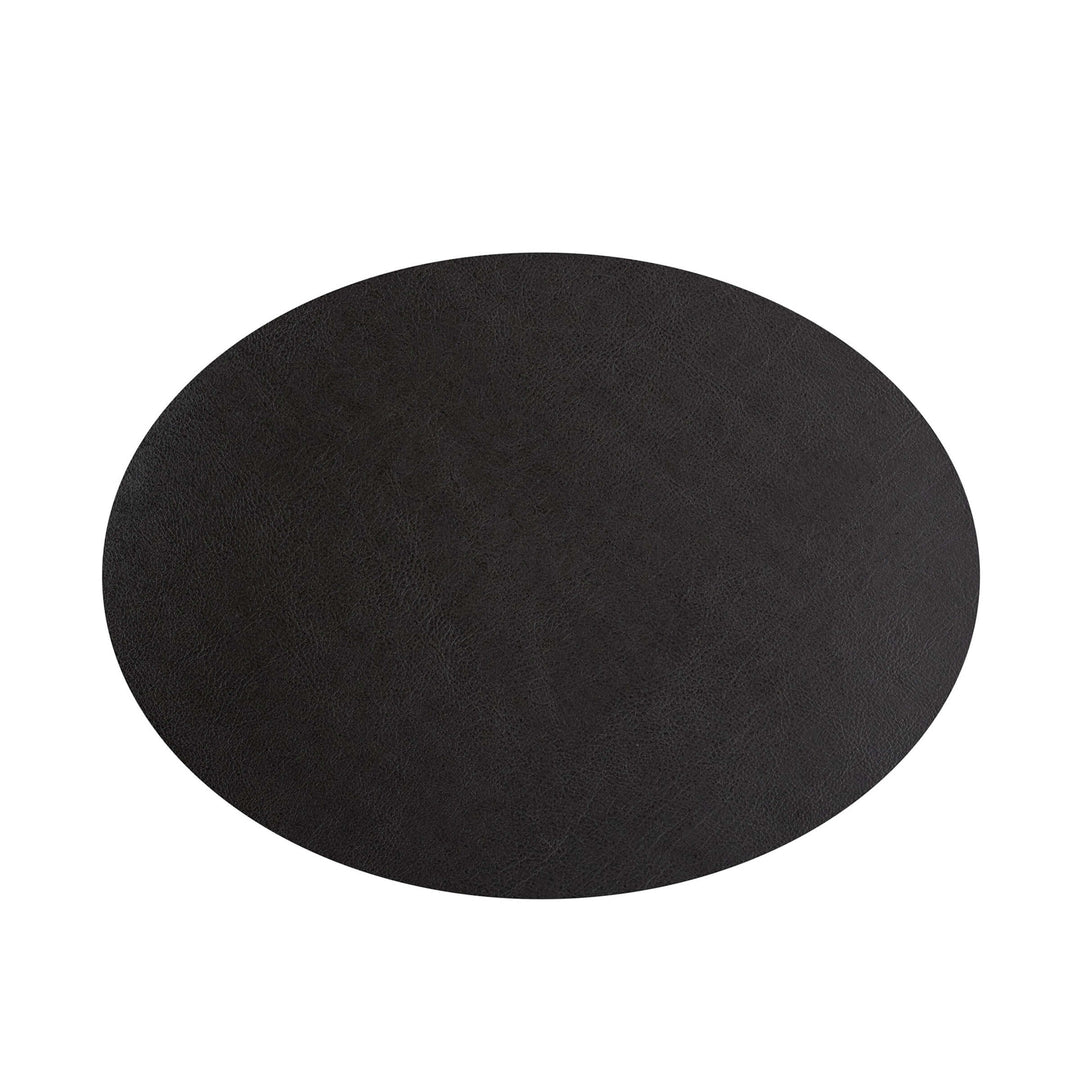 Individual ovalado de cuero y anillos para servilletas BOTTEGA por Ekaterina Borovkova para ADJ STYLE