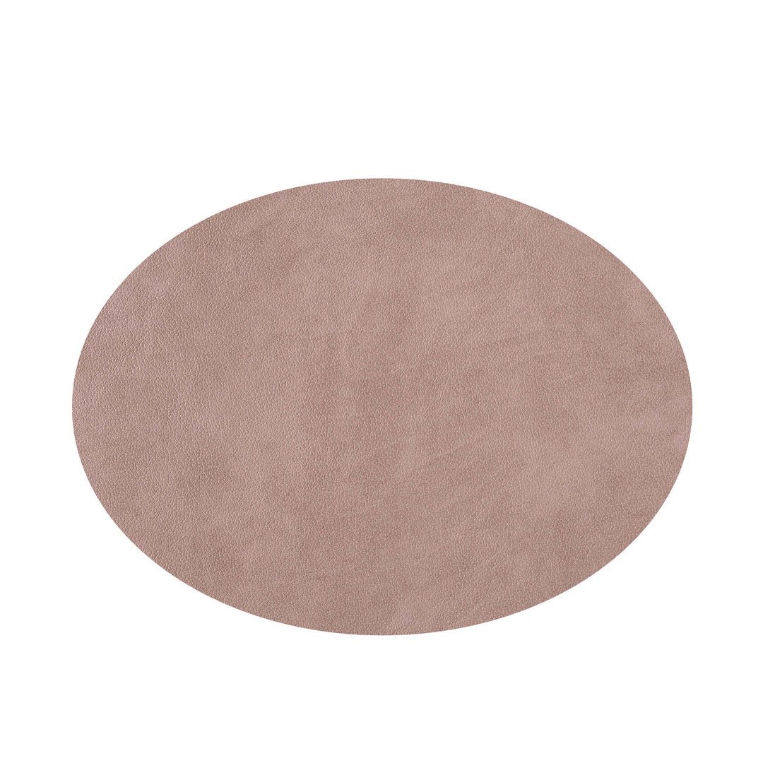 Individual ovalado de cuero y anillos para servilletas BOTTEGA por Ekaterina Borovkova para ADJ STYLE