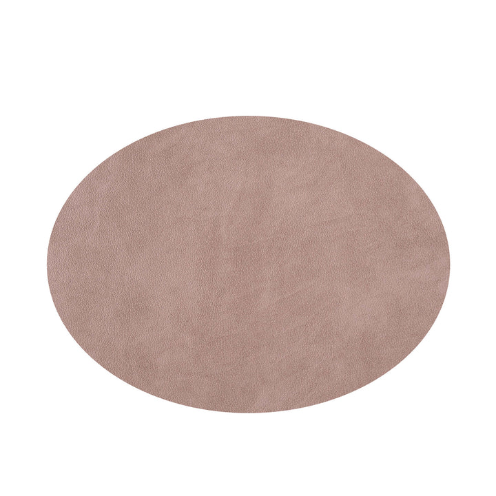 Individual ovalado de cuero y anillos para servilletas BOTTEGA por Ekaterina Borovkova para ADJ STYLE