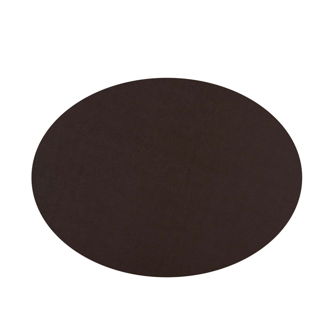 Individual ovalado de cuero y anillos para servilletas BOTTEGA por Ekaterina Borovkova para ADJ STYLE