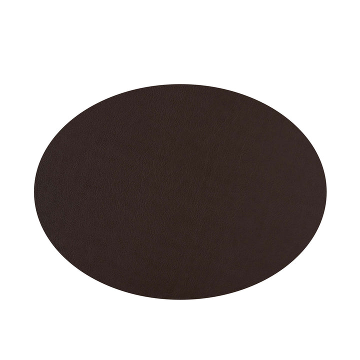 Individual ovalado de cuero y anillos para servilletas BOTTEGA por Ekaterina Borovkova para ADJ STYLE