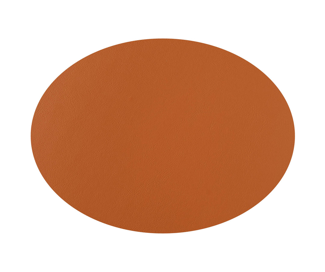 Individual ovalado de cuero y anillos para servilletas BOTTEGA por Ekaterina Borovkova para ADJ STYLE