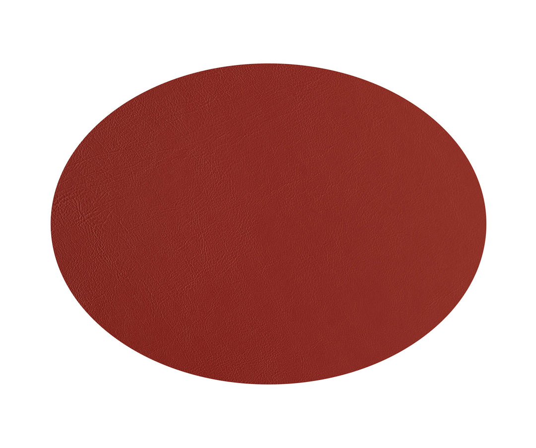 Individual ovalado de cuero y anillos para servilletas BOTTEGA por Ekaterina Borovkova para ADJ STYLE