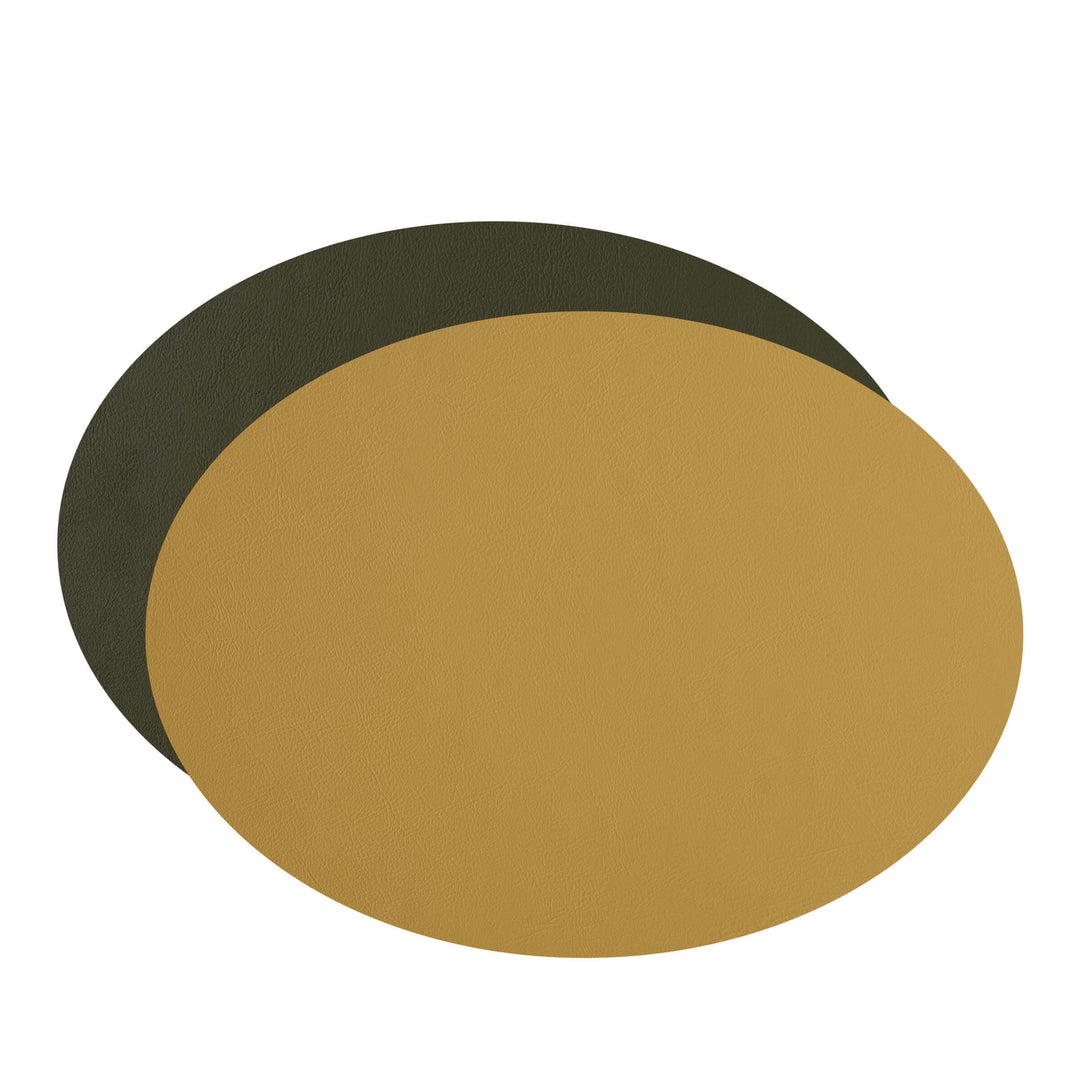 Individual ovalado de cuero y anillos para servilletas BOTTEGA por Ekaterina Borovkova para ADJ STYLE