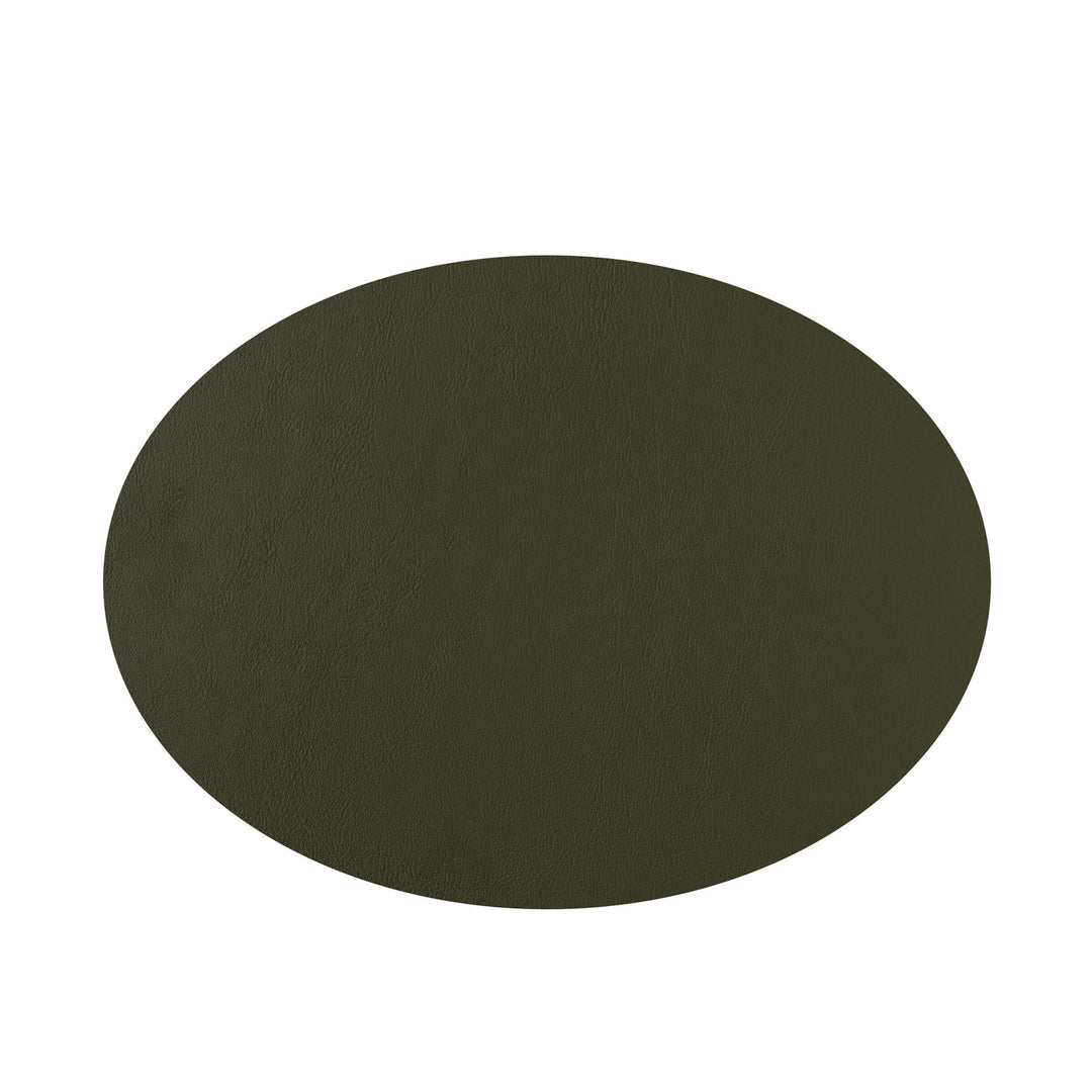 Individual ovalado de cuero y anillos para servilletas BOTTEGA por Ekaterina Borovkova para ADJ STYLE