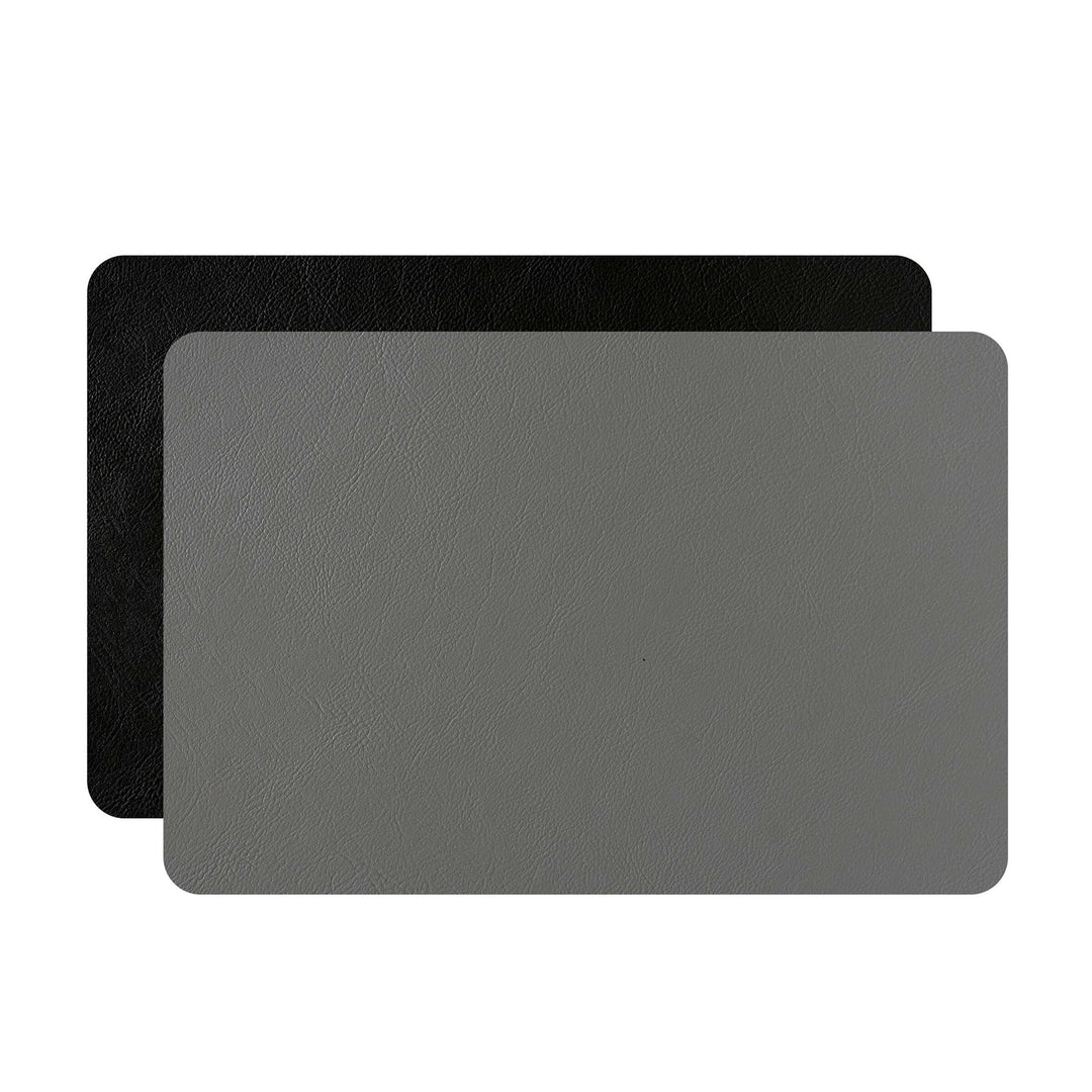 Leather Rectangular PLACEMAT & Napkin Rings BOTTEGA by Ekaterina Borovkova for ADJ STYLE