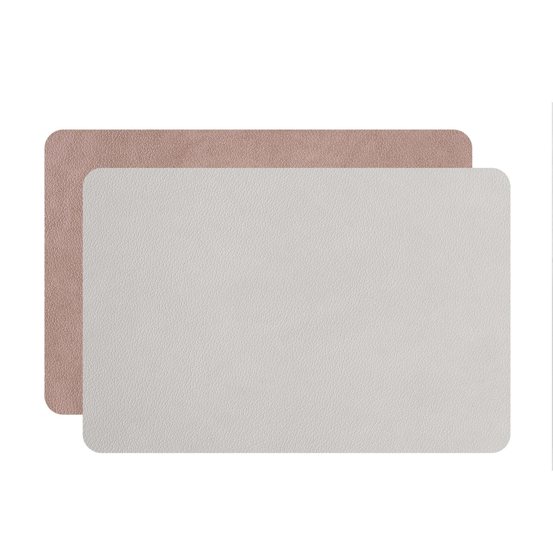 Leather Rectangular PLACEMAT & Napkin Rings BOTTEGA by Ekaterina Borovkova for ADJ STYLE