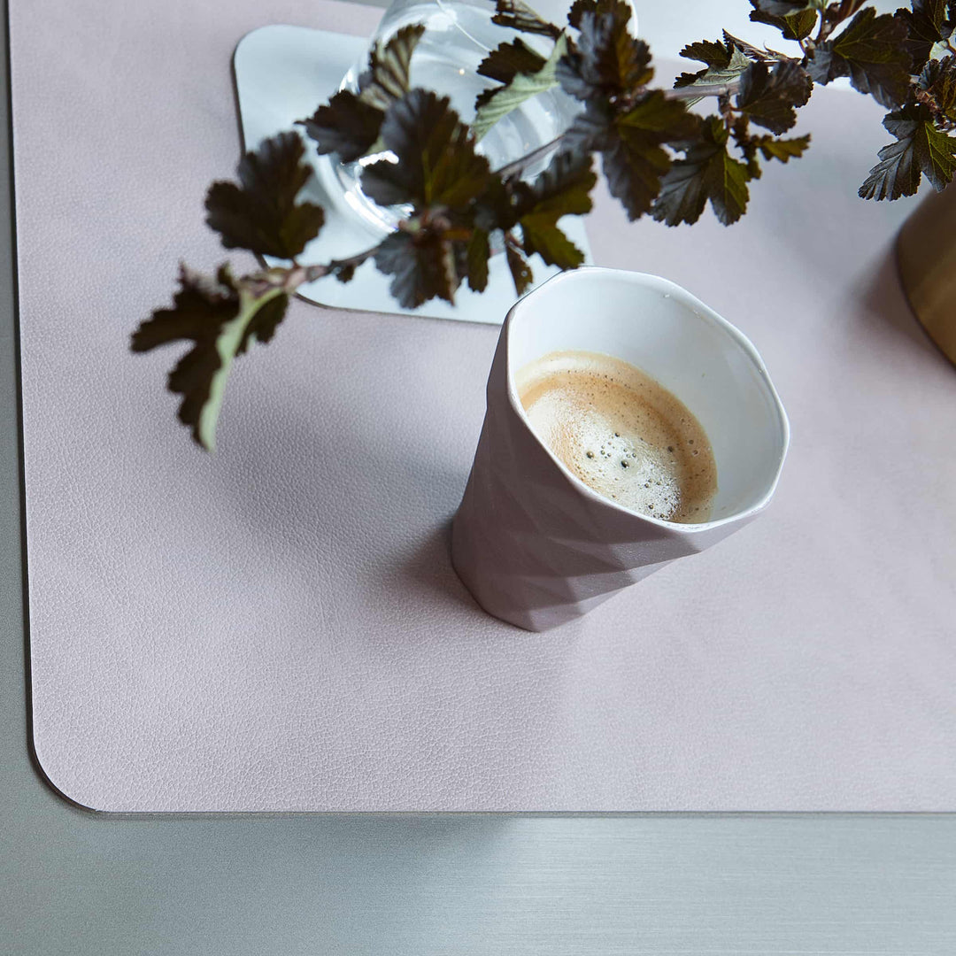 Leather Rectangular PLACEMAT & Napkin Rings BOTTEGA by Ekaterina Borovkova for ADJ STYLE