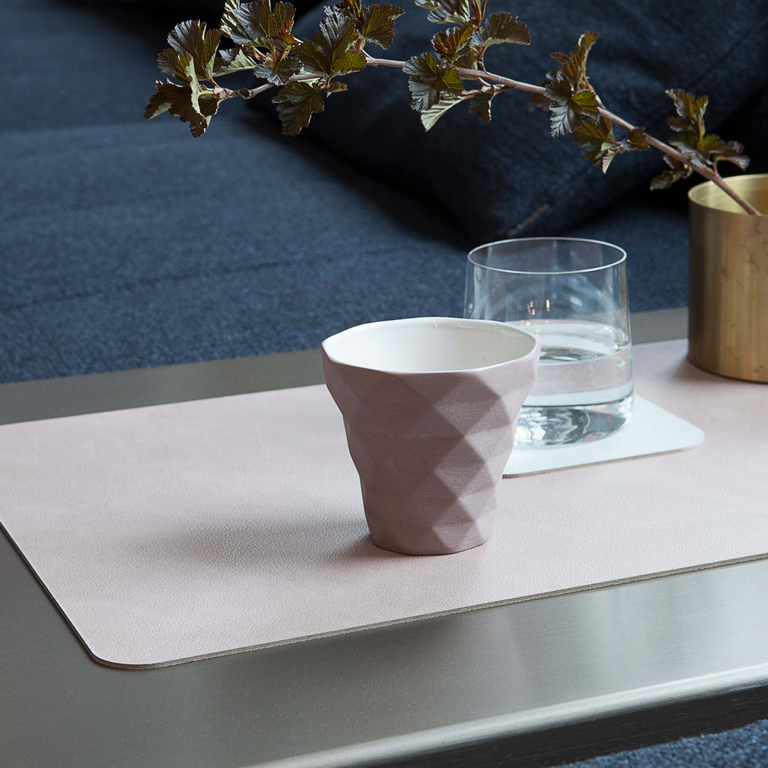 Leather Rectangular PLACEMAT & Napkin Rings BOTTEGA by Ekaterina Borovkova for ADJ STYLE