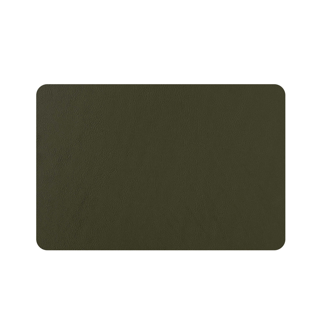 Leather Rectangular PLACEMAT & Napkin Rings BOTTEGA by Ekaterina Borovkova for ADJ STYLE