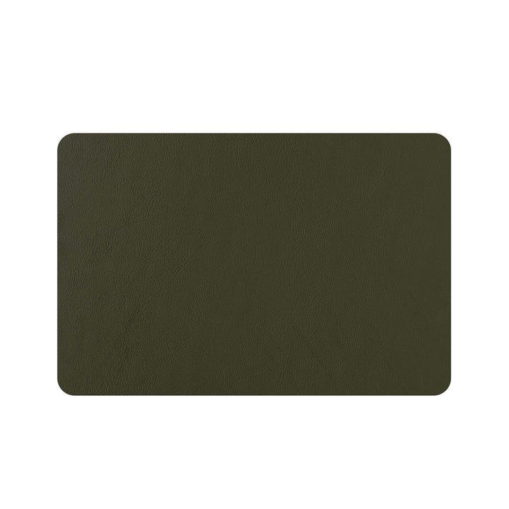 Leather Rectangular PLACEMAT & Napkin Rings BOTTEGA by Ekaterina Borovkova for ADJ STYLE