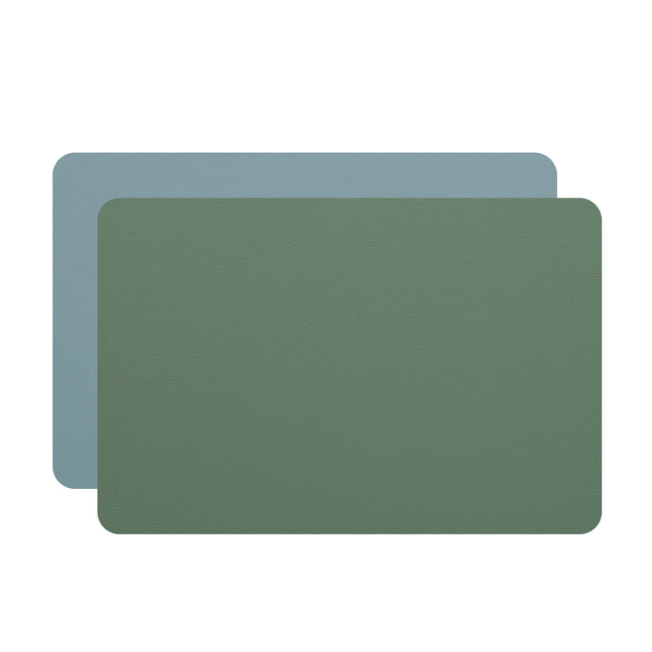 Leather Rectangular PLACEMAT & Napkin Rings BOTTEGA by Ekaterina Borovkova for ADJ STYLE