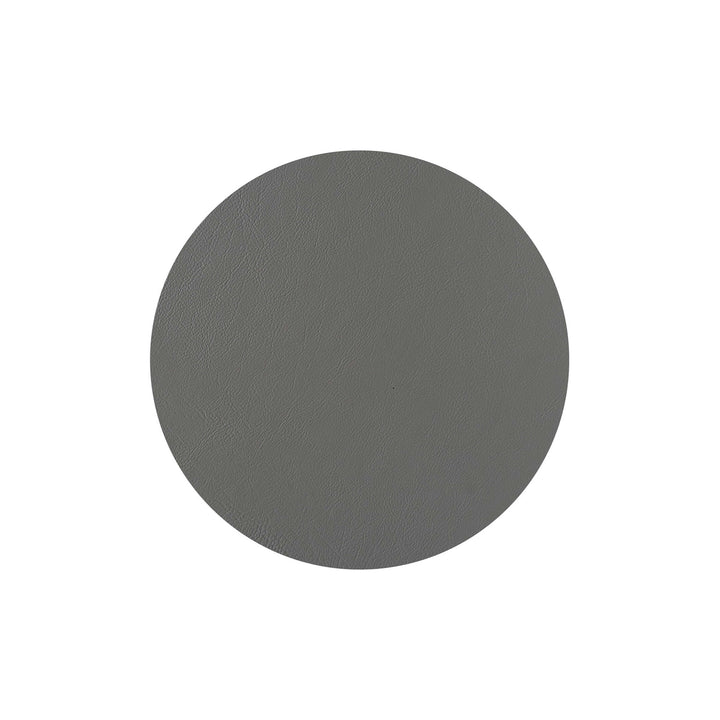 Individual redondo de cuero y anillos para servilletas BOTTEGA por Ekaterina Borovkova para ADJ STYLE