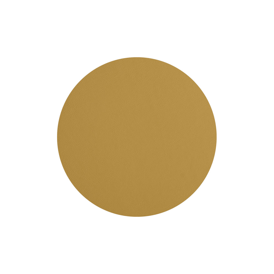 Individual redondo de cuero y anillos para servilletas BOTTEGA por Ekaterina Borovkova para ADJ STYLE