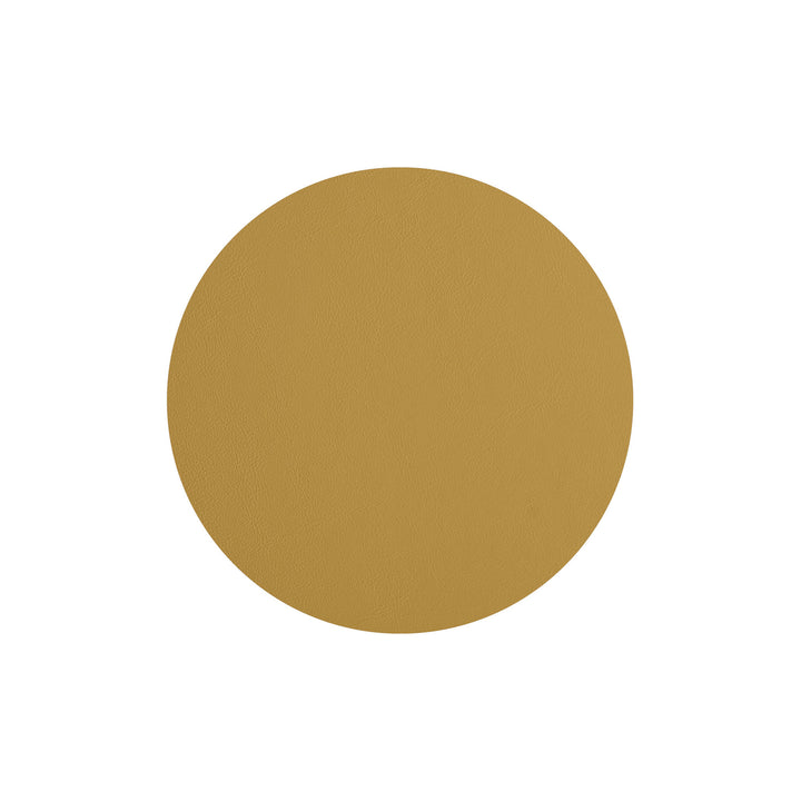 Individual redondo de cuero y anillos para servilletas BOTTEGA por Ekaterina Borovkova para ADJ STYLE