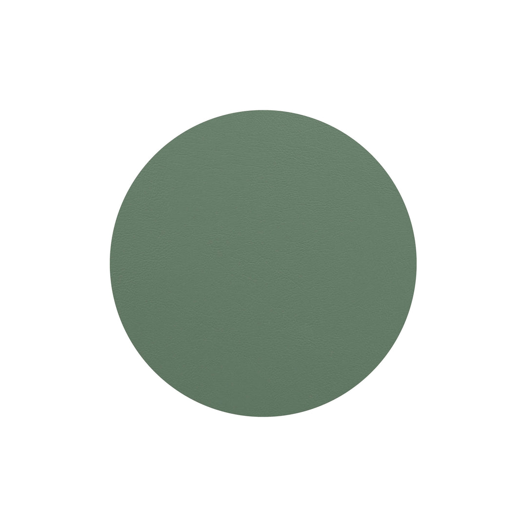 Individual redondo de cuero y anillos para servilletas BOTTEGA por Ekaterina Borovkova para ADJ STYLE