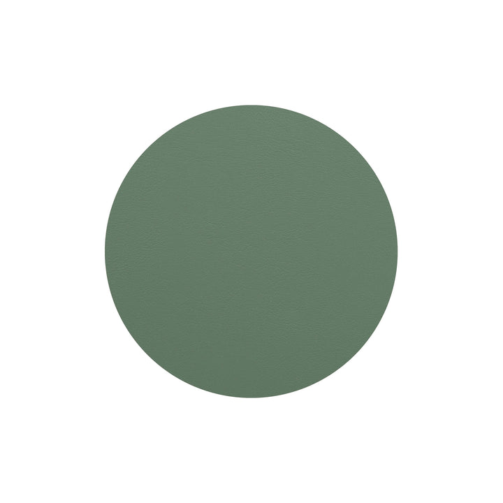 Individual redondo de cuero y anillos para servilletas BOTTEGA por Ekaterina Borovkova para ADJ STYLE