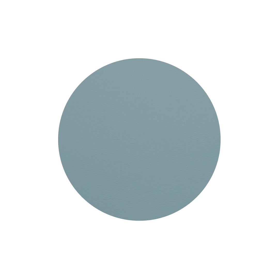 Individual redondo de cuero y anillos para servilletas BOTTEGA por Ekaterina Borovkova para ADJ STYLE