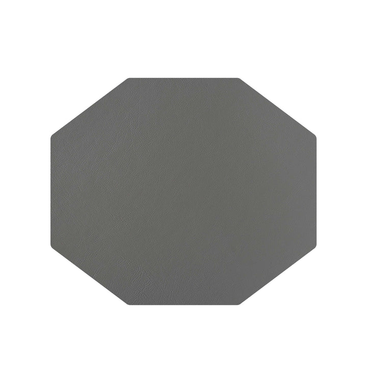 Individual octagonal de cuero y anillos para servilletas BOTTEGA por Ekaterina Borovkova para ADJ STYLE