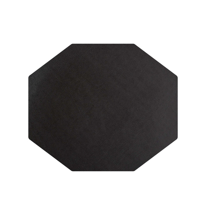 Individual octagonal de cuero y anillos para servilletas BOTTEGA por Ekaterina Borovkova para ADJ STYLE