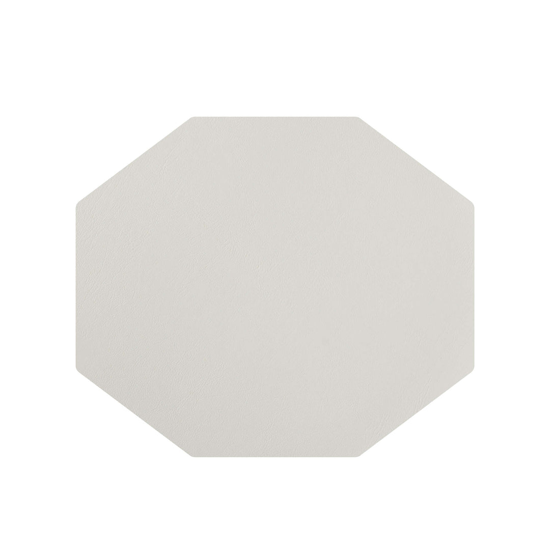 Individual octagonal de cuero y anillos para servilletas BOTTEGA por Ekaterina Borovkova para ADJ STYLE