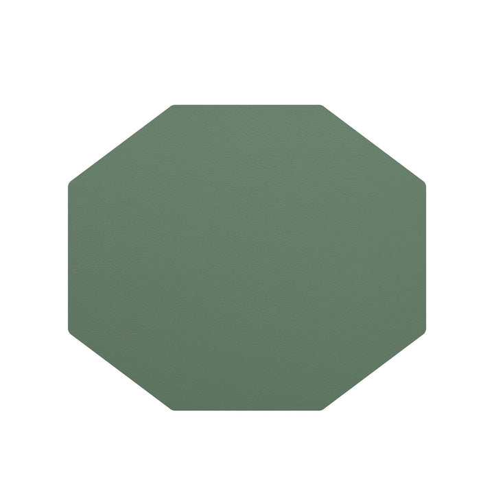 Individual octagonal de cuero y anillos para servilletas BOTTEGA por Ekaterina Borovkova para ADJ STYLE